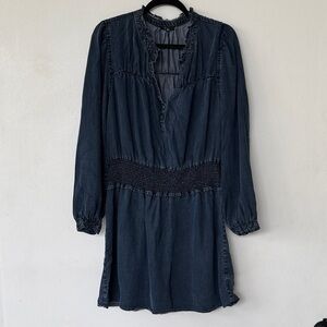 Rails Dark Blue Long Sleeve Dress